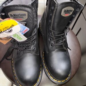 Dr. Martens Black Industrial Lace-Up Boots